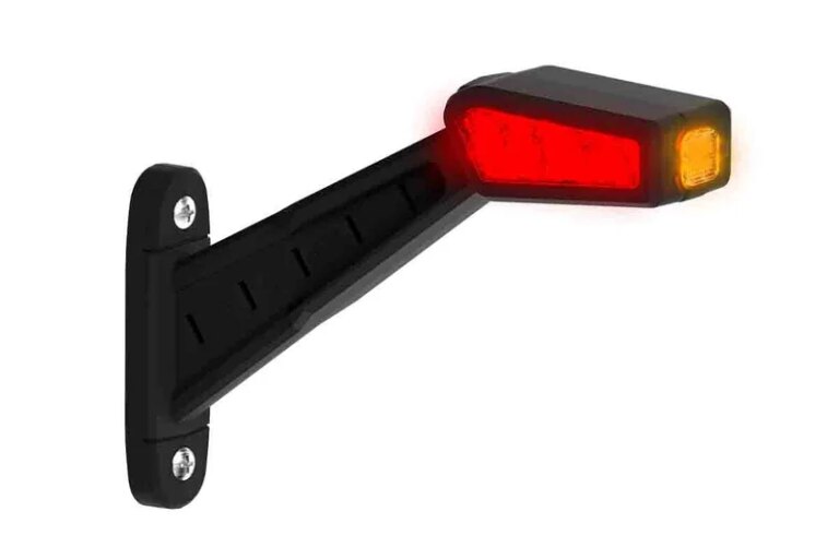 Rechts | LED Begrenzungsleuchte | 12-36v | 30cm. Kabel | rot-weiß-amber | MB-1462RWA