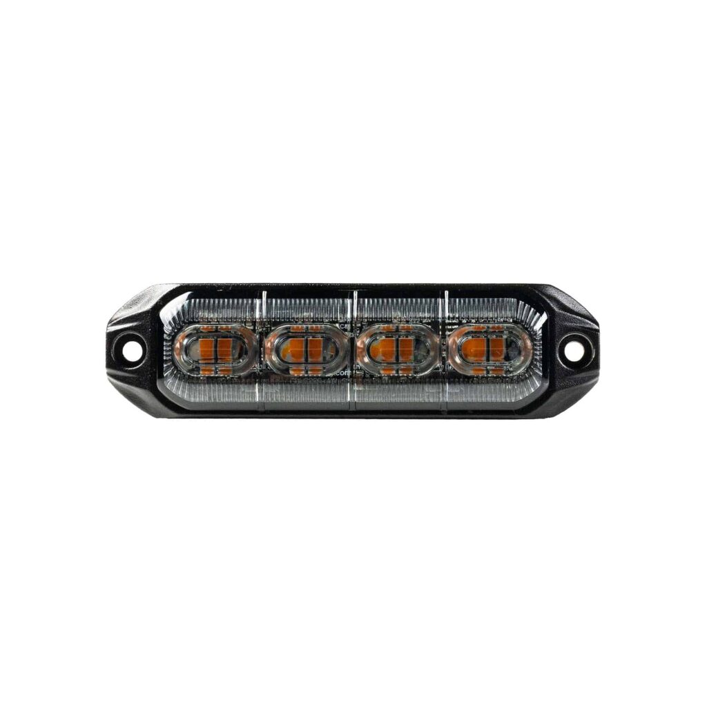 LED R65 CL2-Blitzer 4-LED amber 24V 200cm Kabel