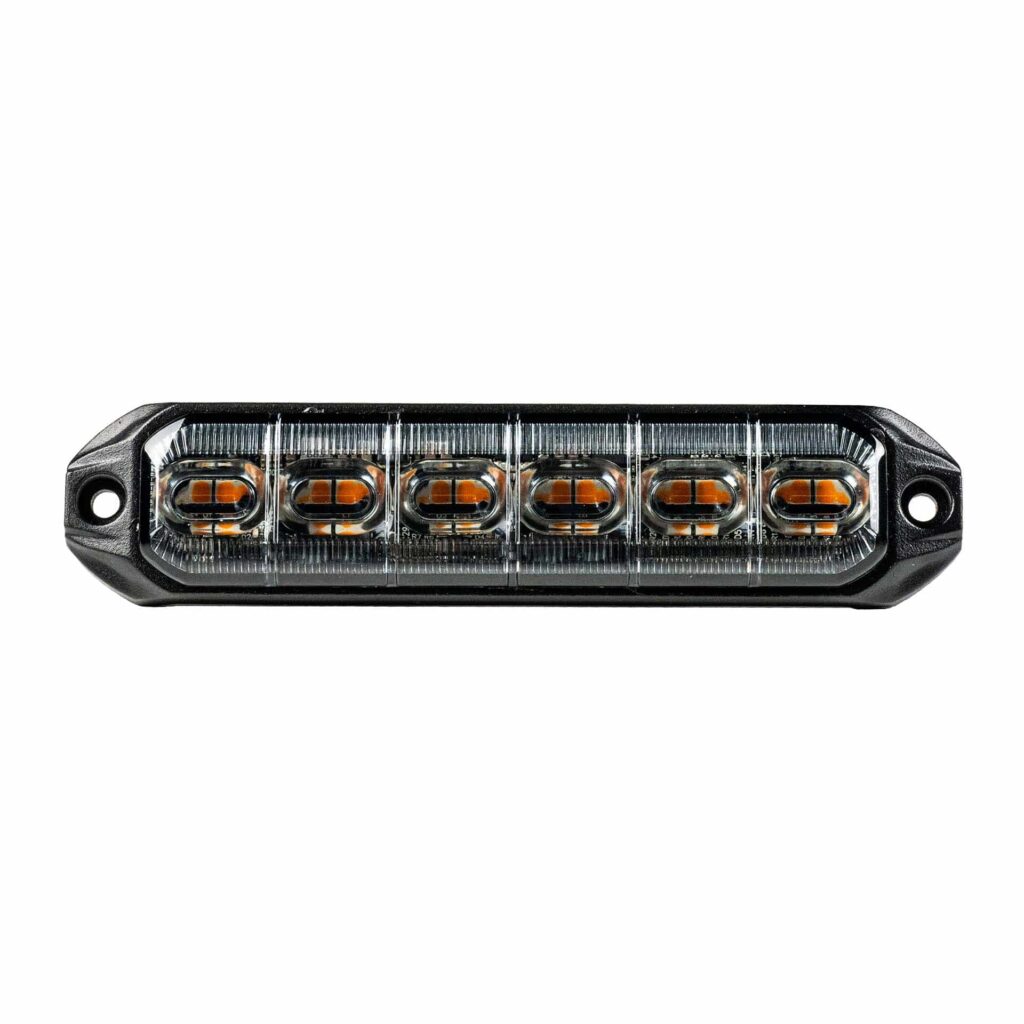 LED R65 CL2-Blitzleuchte 6-LED amber 24V 200cm Kabel