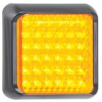 LED Blinklicht mit schwarzem Rahmen | 12-24v | 40cm Kabel | 100AME