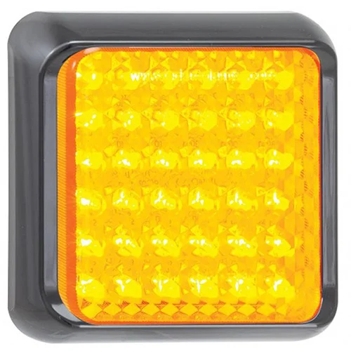 LED Blinklicht mit schwarzem Rahmen | 12-24v | 40cm Kabel | 100AME