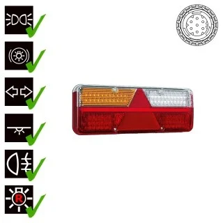 Links | LED-Anhängerbeleuchtung | dynamisches Blinklicht | 9-36v | 7-PIN | VC-1031B7