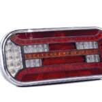 Rechts | LED Rücklicht mit Dreiecksreflektor & Kennzeichenleuchte | 12-24v | VC-3112