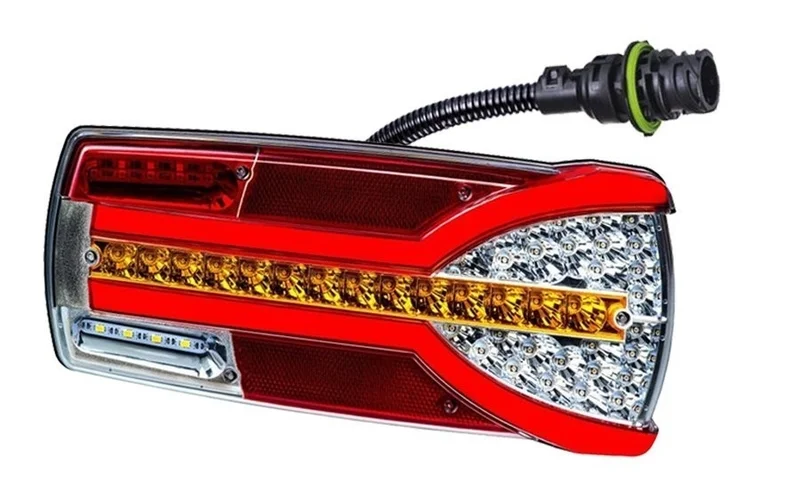 Rechts | LED Rücklicht dynamisches Blinklicht | 12-24v | 7-PIN AMP-Stecker | V14C7-902B7