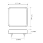 LED Rücklicht kompakt ohne Kennzeichenbeleuchtung | 12v | 40cm. Kabel | 101BAR – Bild 3