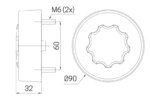 LED Rücklicht rund, transparente Linse 12-24v 50cm Kabel | VC-5400 – Bild 8