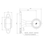LED Begrenzungsleuchte | gerader Stahl | 12-24v | 1,5mm². Stecker | M10BV-220RW – Bild 3