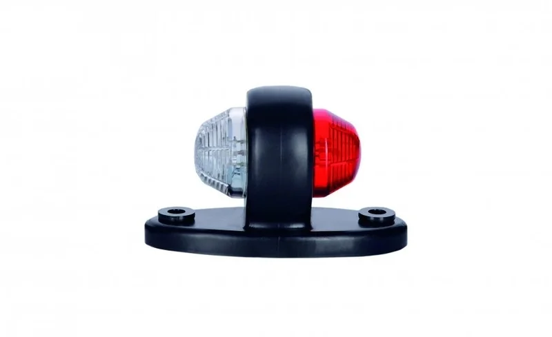 LED Begrenzungsleuchte kompakt rot-weiß 12-24v 50cm Kabel | MB-4200RW