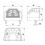 LED Kennzeichenbeleuchtung | 12-36v | mit 0.75mm.2 Stecker | M10KV-110R – Bild 3