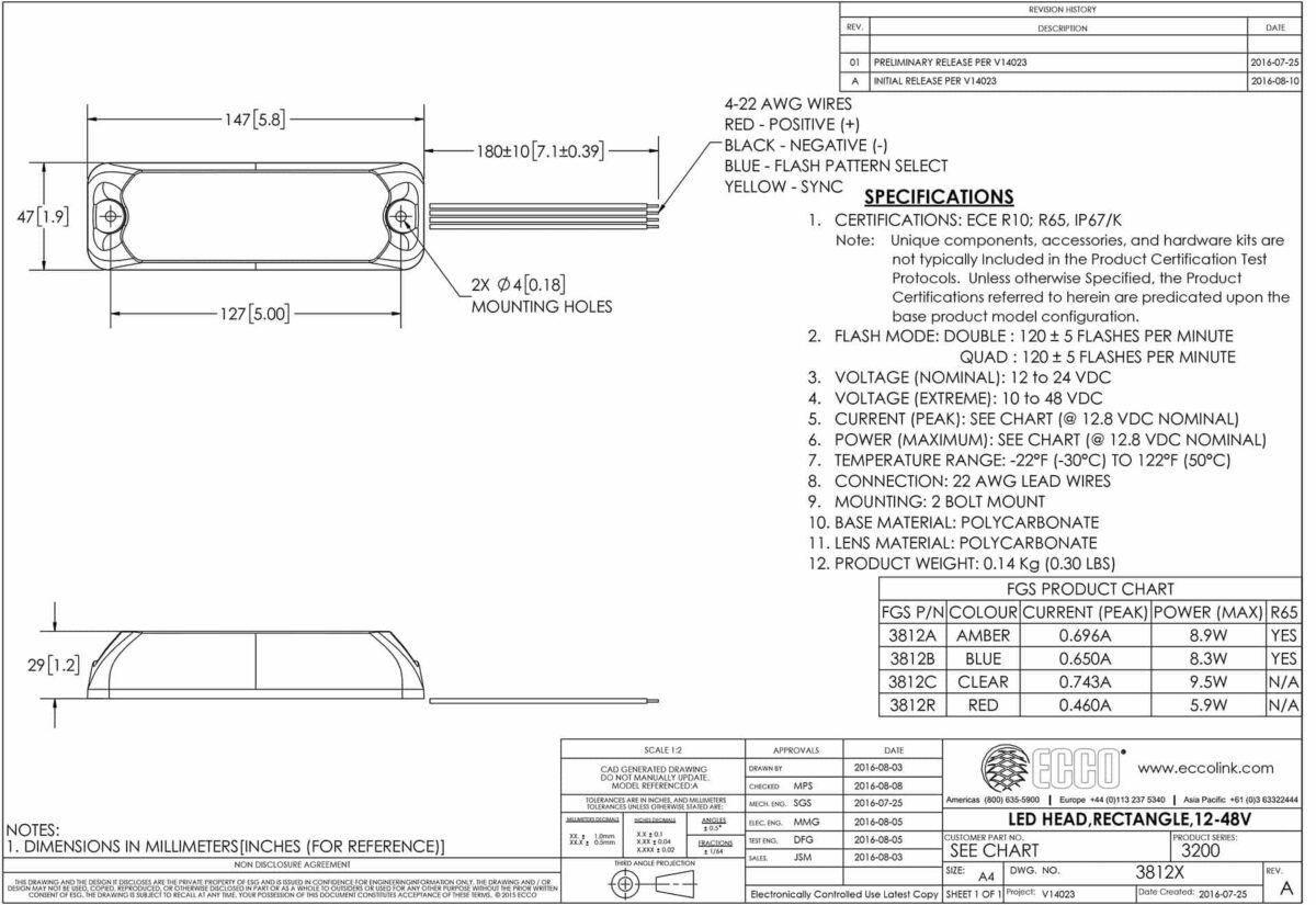 LED R65 Blitzer rot 20-LED 12-48v | 3812R – Bild 2
