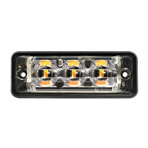 Ultraflache Slimline LED Blitzer | 3 LEDs | Gelb | 10-30v | S11F3003