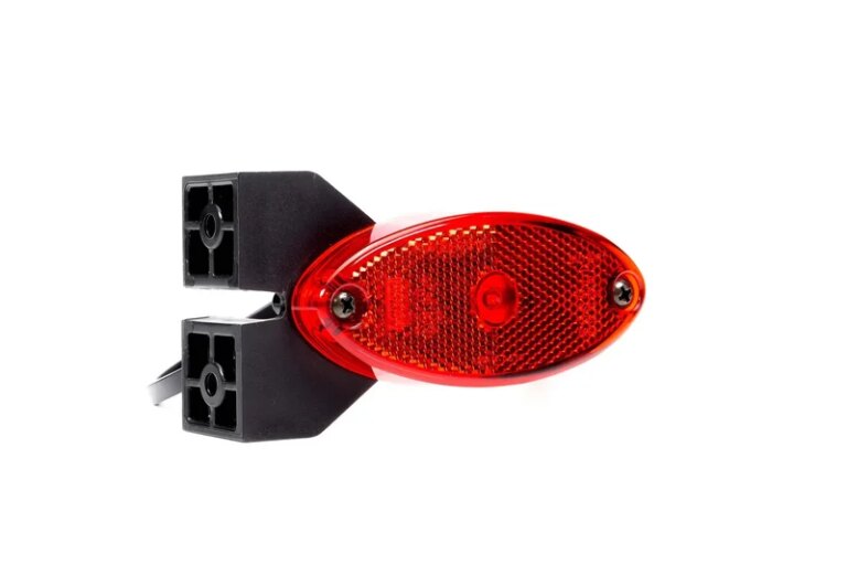 LED Positionsleuchte + Halterung oval rot 12-24v 50cm Kabel | MV-5890R