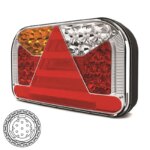 Links | LED Rücklicht ohne Kennzeichenleuchte | 12-36v | 7-PIN AMP-Stecker | V10C6-531B7