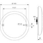LED Slimline Hamburger Lampe 12-24v 400cm Kabel (DIN-hom.) – Bild 4