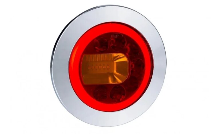 Links | LED-Kombileuchte 120mm. Einbau | 12-24v | 1.5m. Kabel | VC-2911