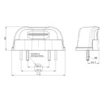 LED Kennzeichenbeleuchtung | 12-36v | Volt 1,5mm². Stecker | MK-1650 – Bild 3