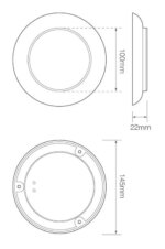 LED-Rückfahrlicht mit Chromrand | 12-24v | 0,15m Kabel | 145WME – Bild 3