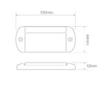 LED Umrissleuchte weiß | 12-24v | 40cm Kabel | 44WME – Bild 2