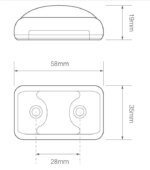LED-Seitenblinker amber | 12-24v | 40cm. Kabel | 35AME – Bild 3