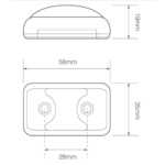 LED Umrissleuchte weiß | 12-24v | 40cm Kabel | 35WME – Bild 3