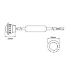 LED Umrissleuchte amber | 12-24v | 20cm Kabel | 181AME – Bild 3