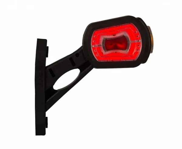 LED Begrenzungsleuchte rechts mit Alarm rot-weiß-amber 12-24v | MBA-2732RWA