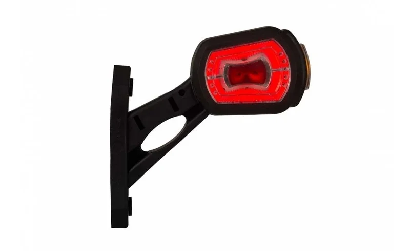 LED Begrenzungsleuchte rechts mit Alarm rot-weiß-amber 12-24v | MBA-2732RWA