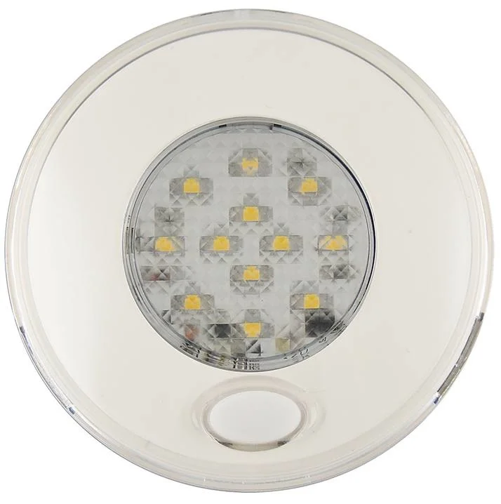 LED Innenbeleuchtung | mit Schalter | weißes Gehäuse | 12v | warmweißes Licht | 79WWR12