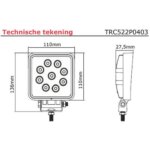 LED Arbeitsscheinwerfer | flach | 1710 Lumen | 12-24v | TRC522P0403 – Bild 5