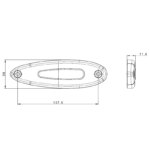 LED Positionsleuchte weiß | 12-36v | 50cm Kabel | MV-1900W – Bild 3