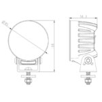 LED Arbeitsscheinwerfer rund | 3800 Lumen | 40Watt | eingebauter Deutsch-Stecker | 9-36v | WF-4038R – Bild 10