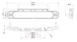 LED Slimline Begrenzungsleuchte amber Bügel 12-24v 50cm Kabel | MV-6550A – Bild 4