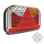 Links | LED Rücklicht mit Kennzeichenleuchte | 12-36v | 5-PIN | V10C5-521B5