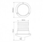 LED Rundumleuchte | 10-30v | mit PC DIN-Montage | R65 | EQPR65ABM-DM – Bild 4