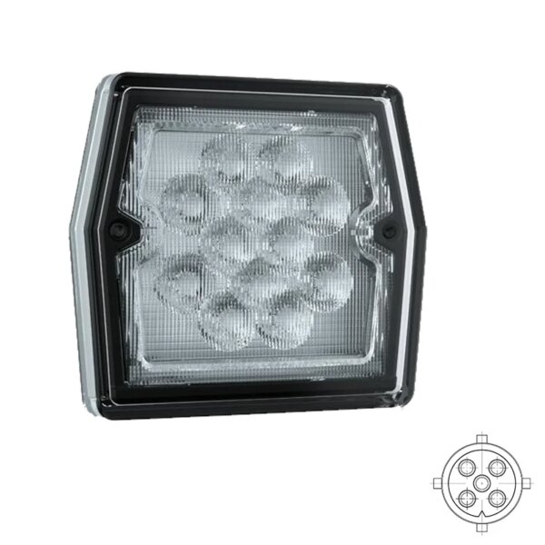 LED Kompaktes Rückfahrlicht | 12v | 5-PIN Bajonett | VR-2230B5