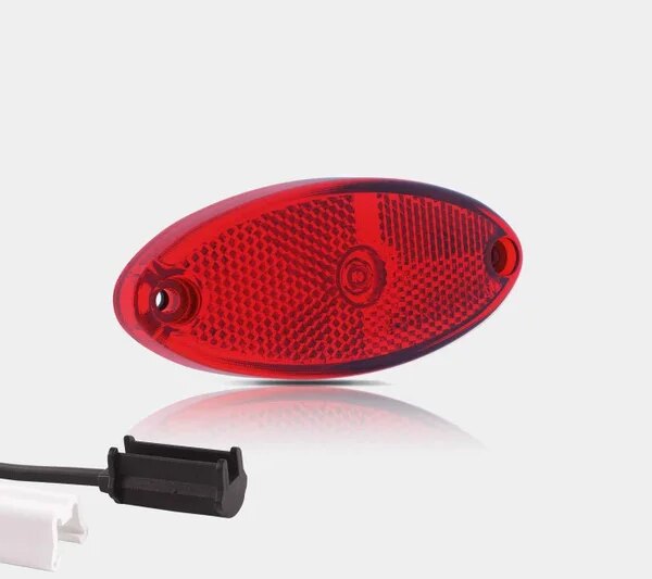 LED Positionsleuchte oval rot | 12-24v | 1.5mm². Stecker | MV-5820R