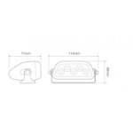 LED Arbeitsscheinwerfer | 2.5 watt | 175lumen | 12-24v | Flutlichtstrahl schwarz | 7150BM – Bild 2