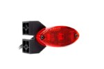 LED Positionsleuchte + Halterung oval rot 12-24v 0.75mm2 Stecker | MV-5893R