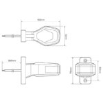 Rechts | LED Begrenzungsleuchte | 12-24v | 30cm Kabel | rot-weiß-amber | 1009RE – Bild 5