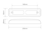 LED Rücklicht slimline mit Rückfahrscheinwerfer | 12-24v | 40cm. Kabel | 200BIRSTME – Bild 3