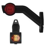 Links | LED Begrenzungsleuchte mit abgewinkeltem Griff | 12-24v | 20cm. Kabel | M10BV-701RWA – Bild 2