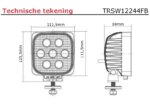 LED Arbeitsscheinwerfer | 2800 Lumen | 9-36v | TRSW12244FB – Bild 5
