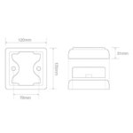 LED Nebelscheinwerfer mit schwarzem Rand | 12-24v | 40cm Kabel | 100FME – Bild 4