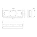 LED Rücklicht mit schwarzem Rand | 12-24v | 40cm Kabel | 80BARRME – Bild 2