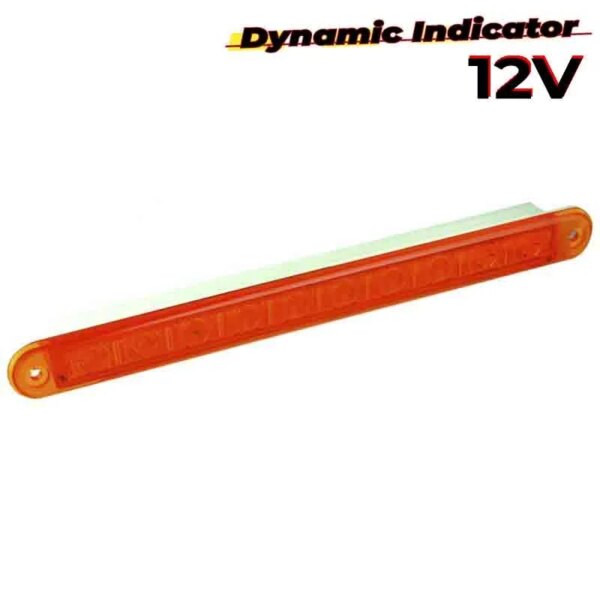 Dynamisches LED Blinklicht slimline amber Linse | 12v | 40cm. Kabel | 235A12-DI