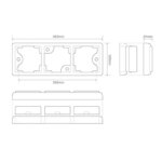 LED Rücklicht mit schwarzem Rand | 12-24v | 40cm Kabel | 100BFARME – Bild 2
