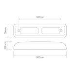 LED Rückfahrlicht slimline | 12-24v | 40cm. Kabel | 200WME – Bild 3
