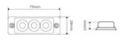 LED Blitzer 3 LEDs | R65 | ultraflache slimline | amber | 10-30v | S11F3002 – Bild 3