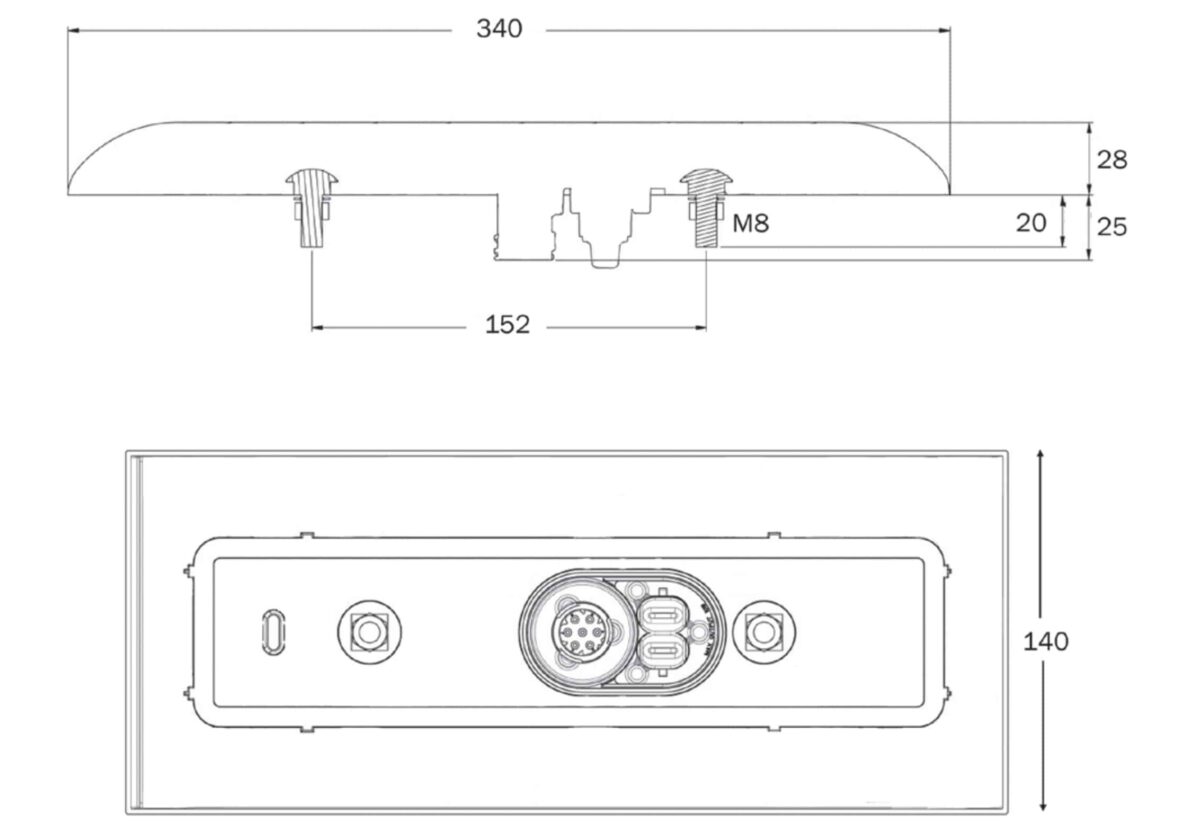 LED ADR Rücklicht links horizontal&vertikal 12-24v 7-PIN+ 2x SS – Bild 2