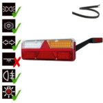 Rechts | LED-Anhängerbeleuchtung | dynamisches Blinklicht | 9-36v | 200cm. Kabel | VC-1022